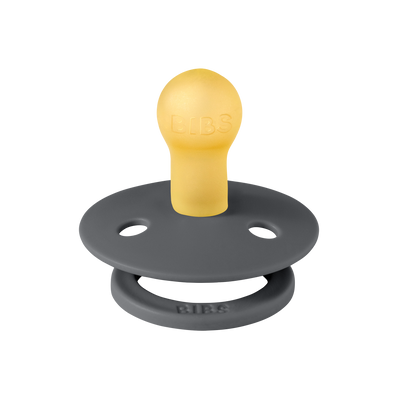 BIBS Colour Latex Pacifiers - Iron/Baby Blue - 2 Pack