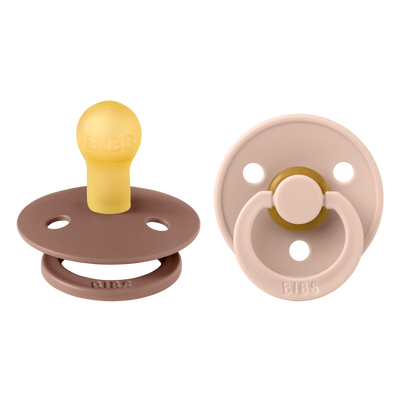 BIBS Colour Latex Pacifiers - Woodchuck/Blush - 2 Pack