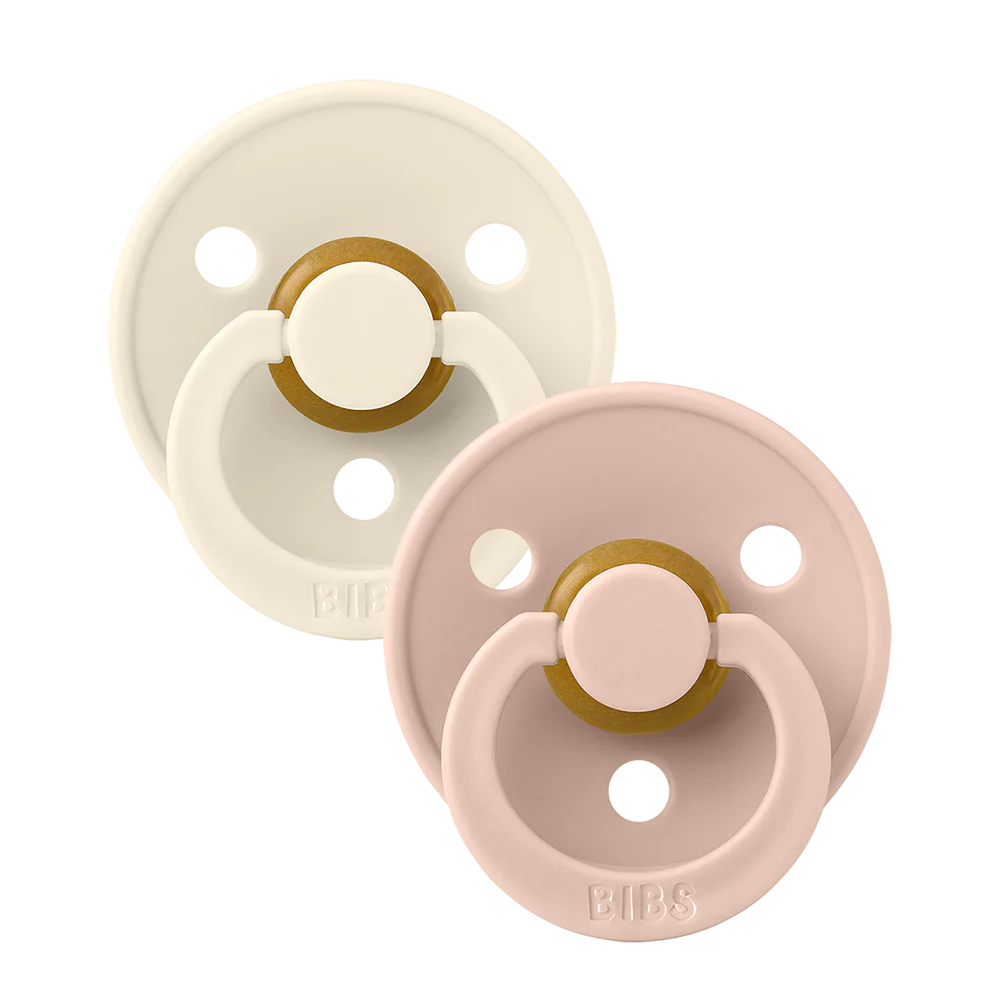 BIBS Colour Latex Pacifiers - Ivory/Blush - 2 Pack
