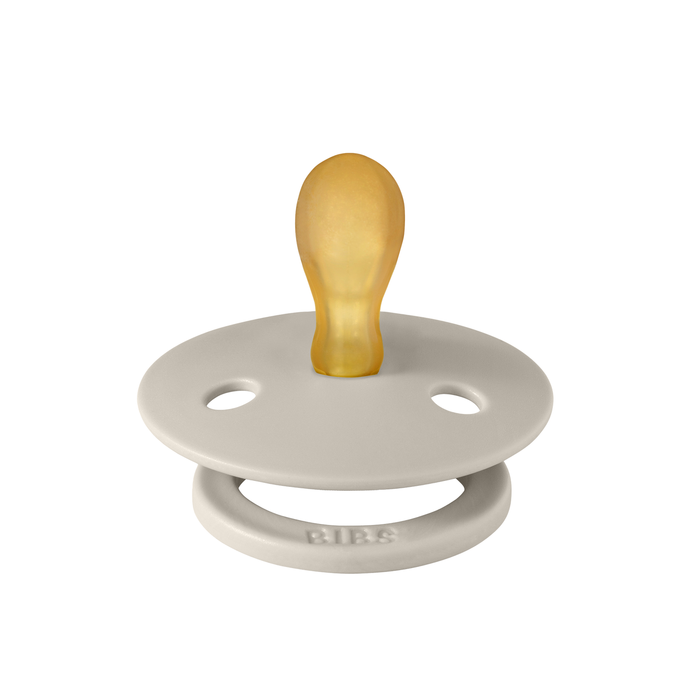 BIBS Colour Symmetrical Pacifier - 2 Pack - Sand/Iron - Latex