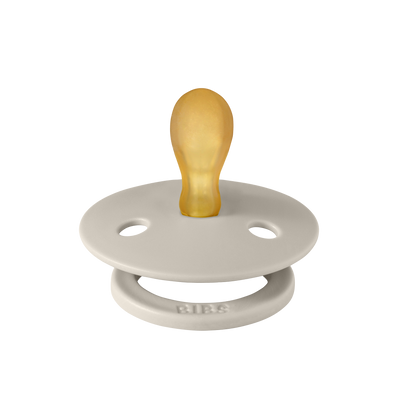 BIBS Colour Symmetrical Pacifier - 2 Pack - Sand/Iron - Latex