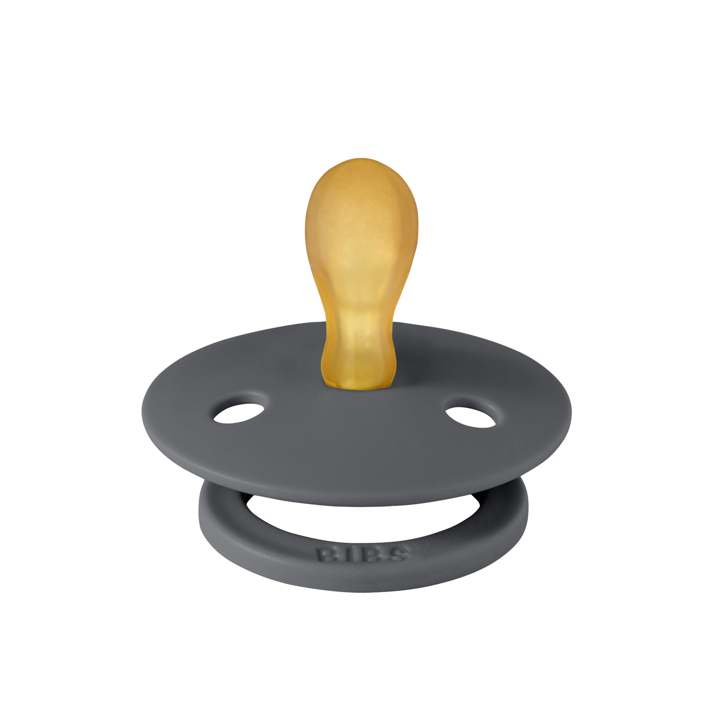 BIBS Colour Symmetrical Pacifier - 2 Pack - Sand/Iron - Latex