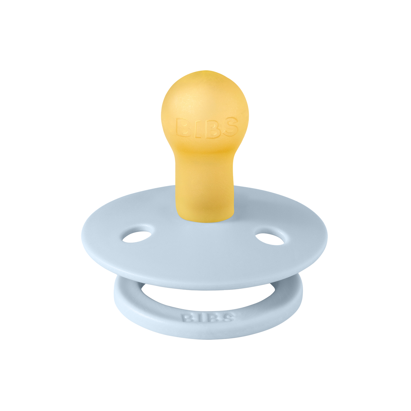 BIBS Colour Latex Pacifiers - Iron/Baby Blue - 2 Pack