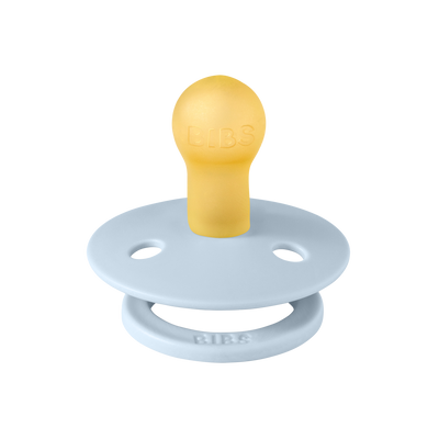 BIBS Colour Latex Pacifiers - Iron/Baby Blue - 2 Pack