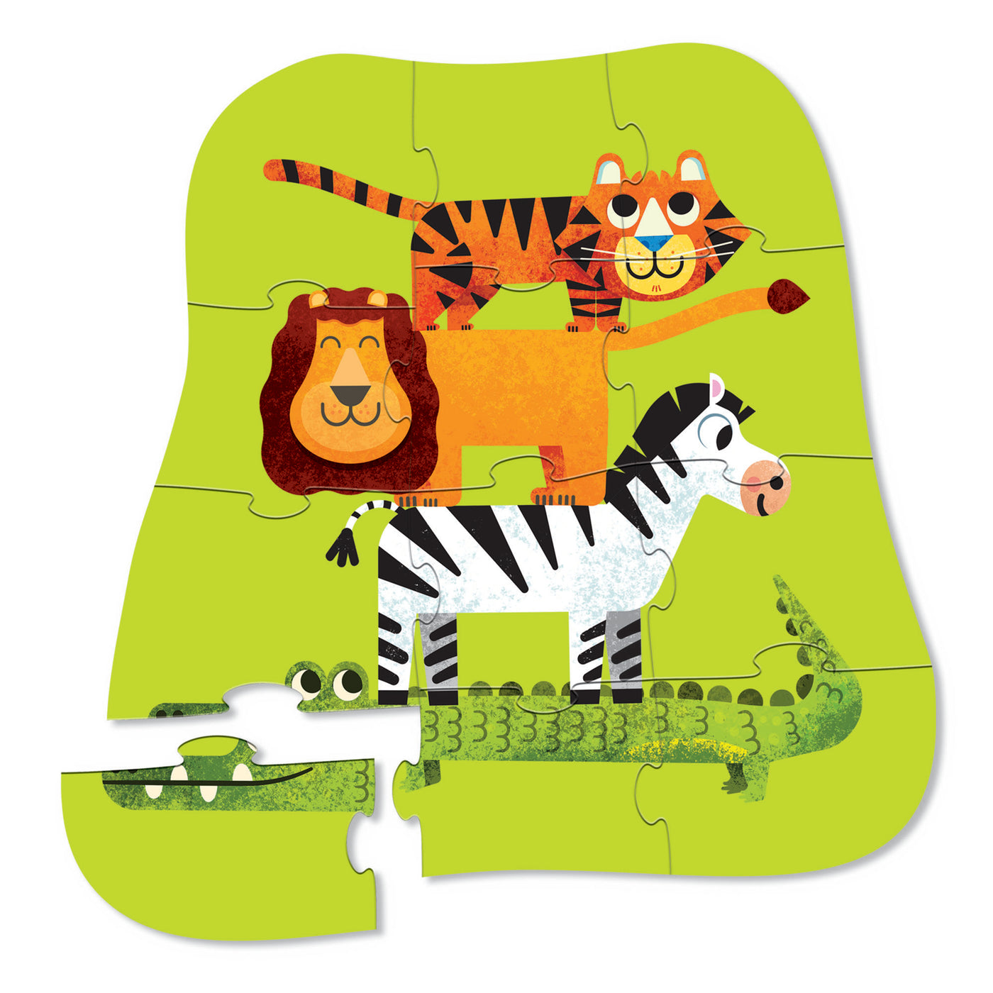 12-Piece Mini Puzzle - Jungle Friends