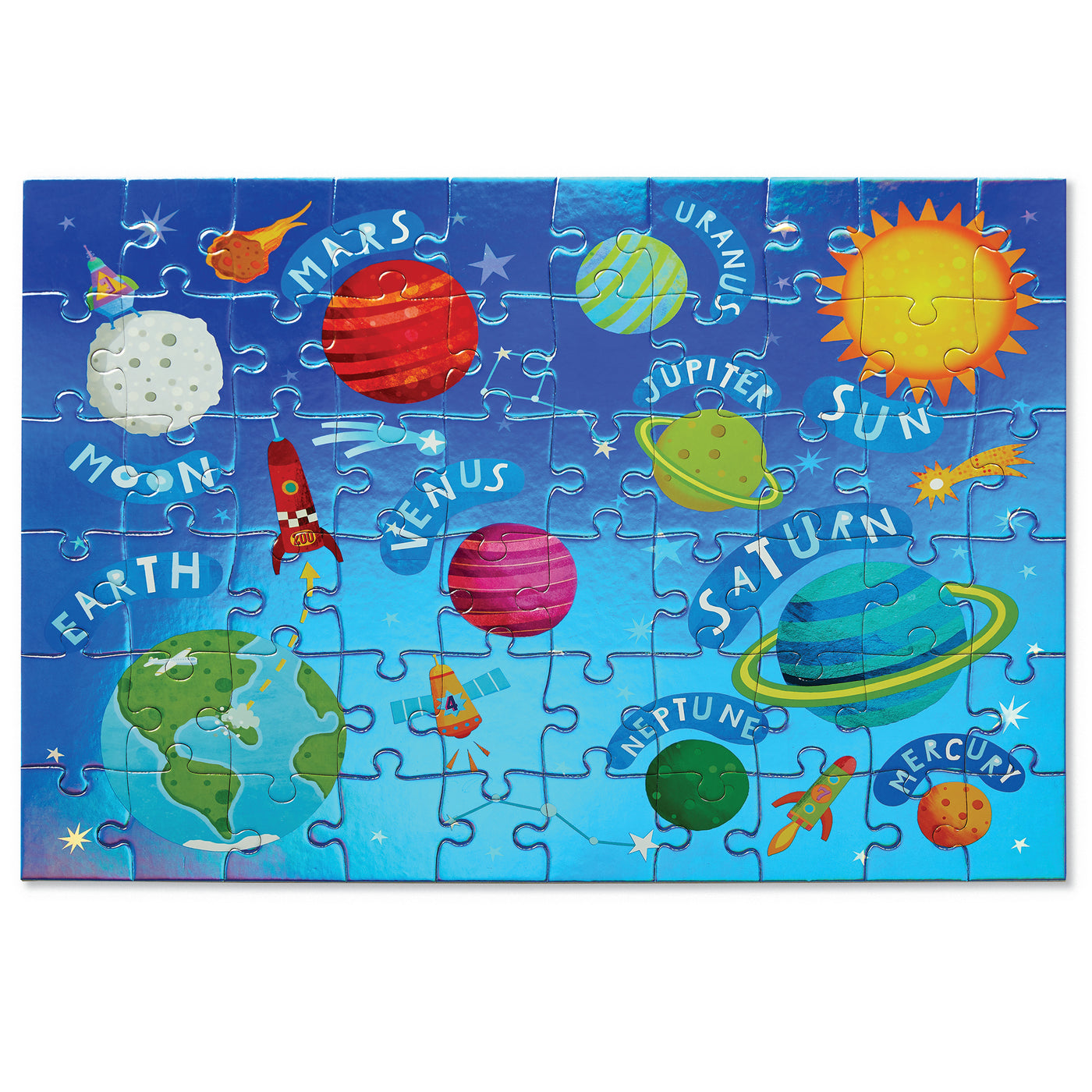 60-Piece Foil Puzzle - Outer Space