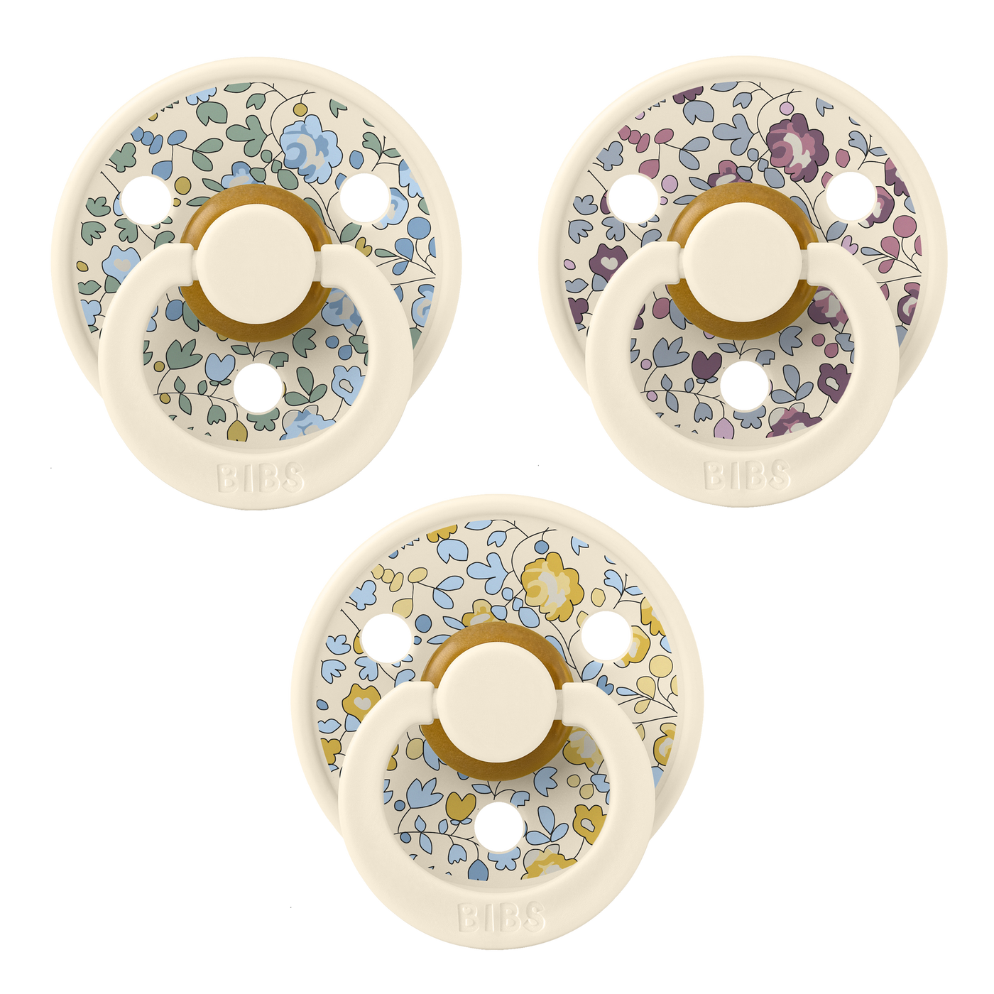 BIBS Try-It Liberty Eloise Colour Pacifiers - 3 Pack - Liberty