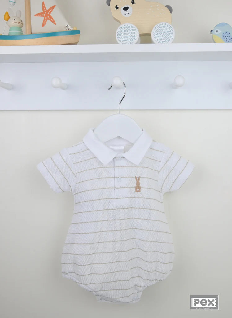 Pex Cottontail Romper Natural